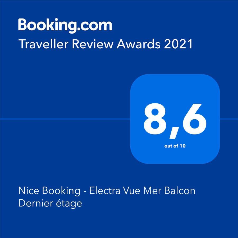 Nice Booking - Electra Vue Mer Balcon Dernier Etage Luaran gambar